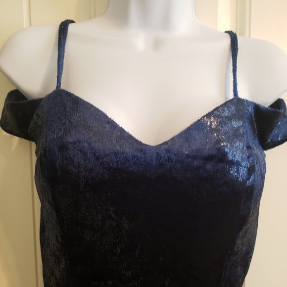 Dear Moon Dk. Navy Shimmer Dress NWT - Picture 2 of 6